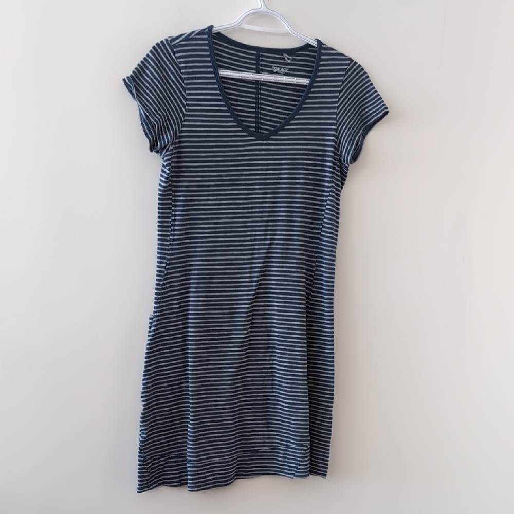 Toad&Co Striped V-Neck Midi Dress Size XS